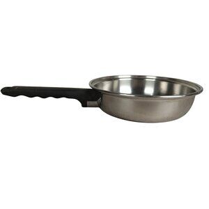 Vintage Lifetime Stainless Steel 8" Skillet Frying Pan With Black Handle No Lid